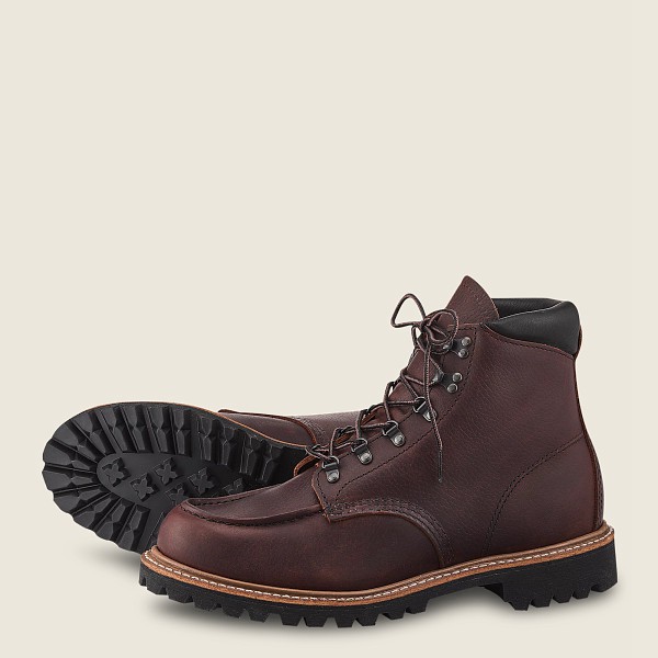 Red Wing Heritage Boots Sawmill - 6-Inch Oil-Slick Læder Steel Toe - Mørke Brune - Herre 5107-WTPAJ